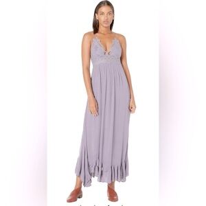 FREE PEOPLE Adella Full Length Maxi Slip Dress in Light Lilac, XL